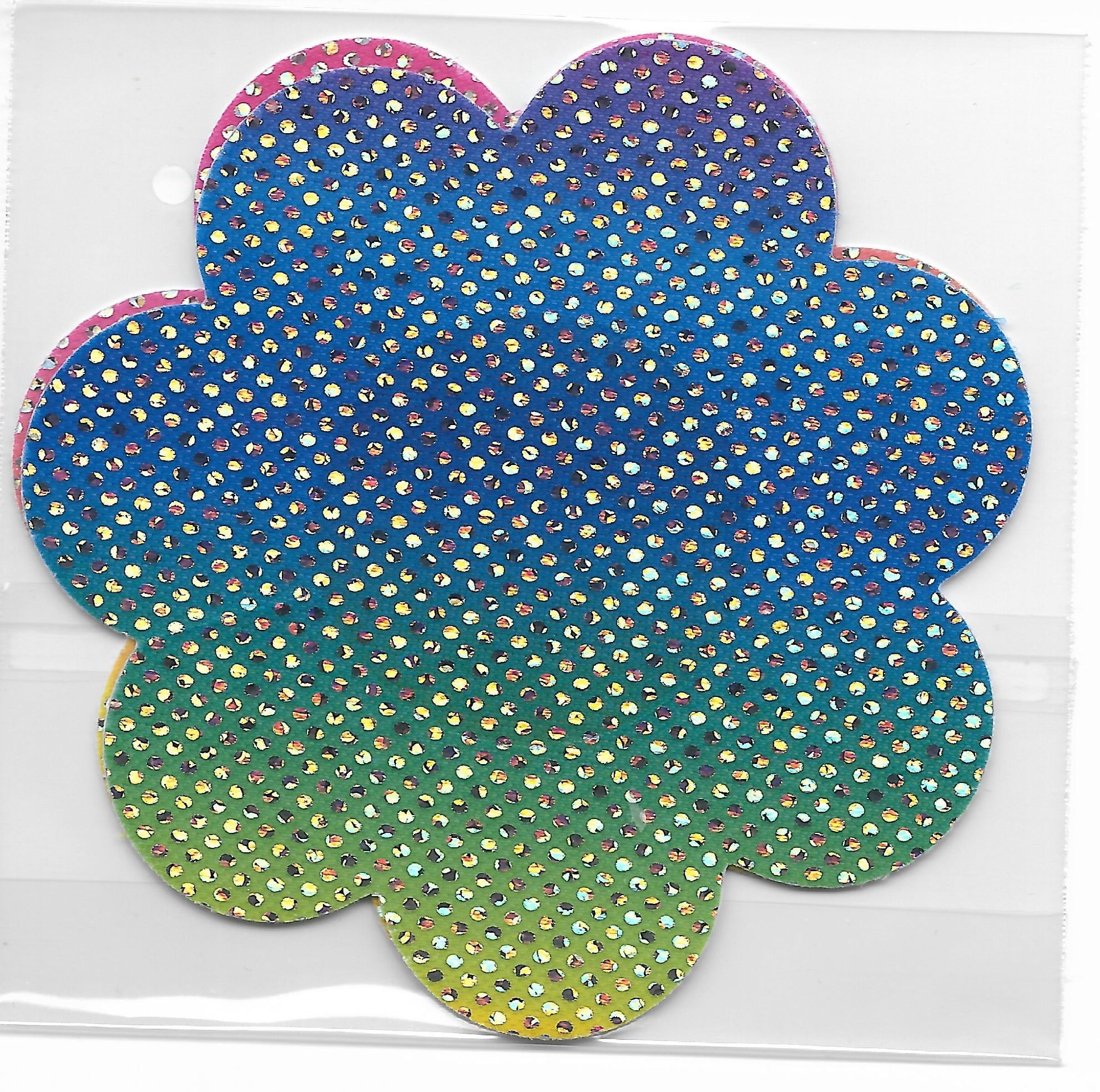 Daisy Multi Colored Glitter Smart Tags