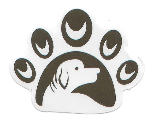 Brown Dog In Paw Print SM NFC Sticker