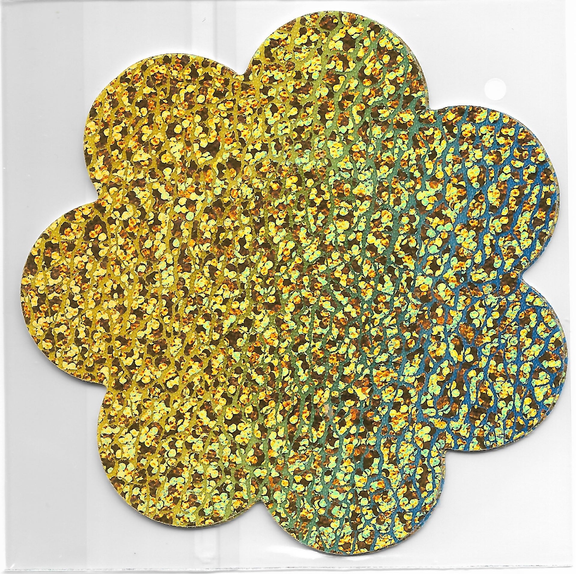 Daisy Gold Glitter Smart Tags