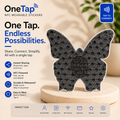 Butterfly Black Glitter Dots Smart Tags Wearable Sticker