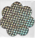 Daisy Silver Black Glitter Small Mermaid Scales Smart Tags