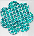 Daisy Aqua White Small Mermaid Scales Smart Tags