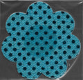 Daisy Aqua Blue Glitter Dots Smart Tags