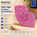 Lips Pink Glitter Dots Smart Tags Wearable Sticker