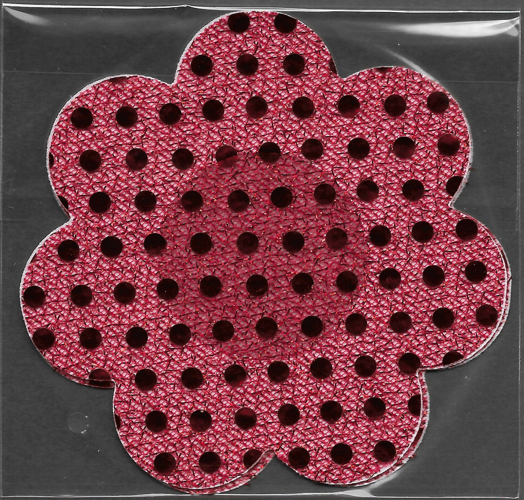 Daisy Red Glitter Dots Smart Tags Wearable Sticker
