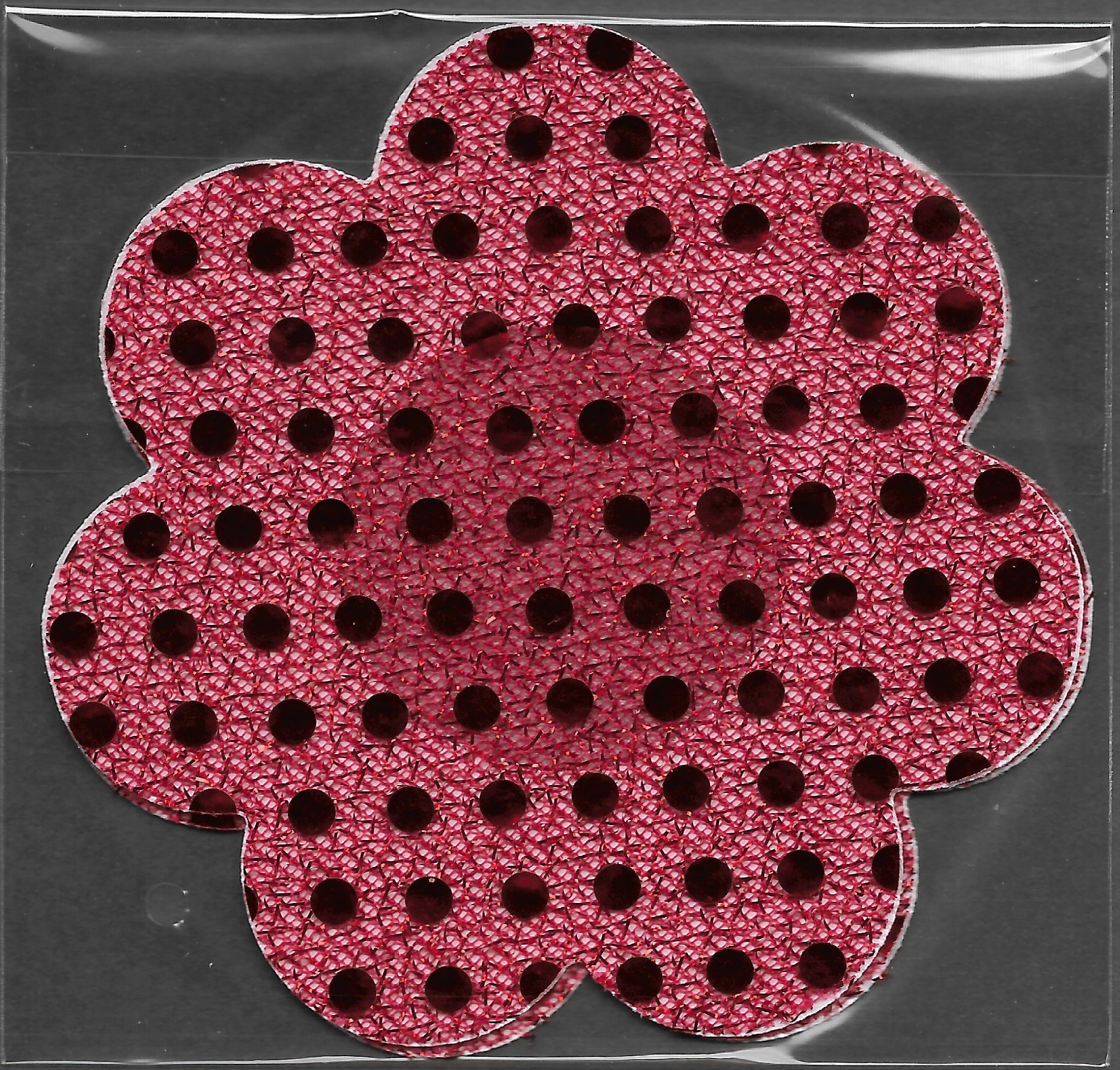 Daisy Red Glitter Dots Smart Tags