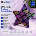 Star Multi Color Black Iridescent Large Scales Smart Tags Wearable Sticker