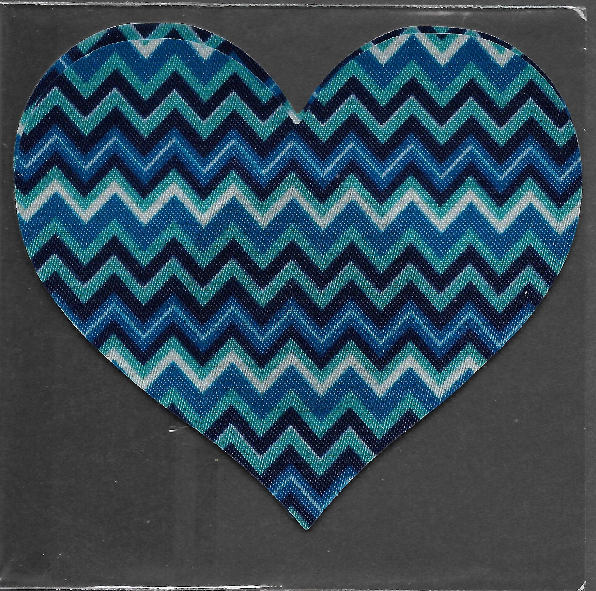 Heart Blue Black Chevron Smart Tags