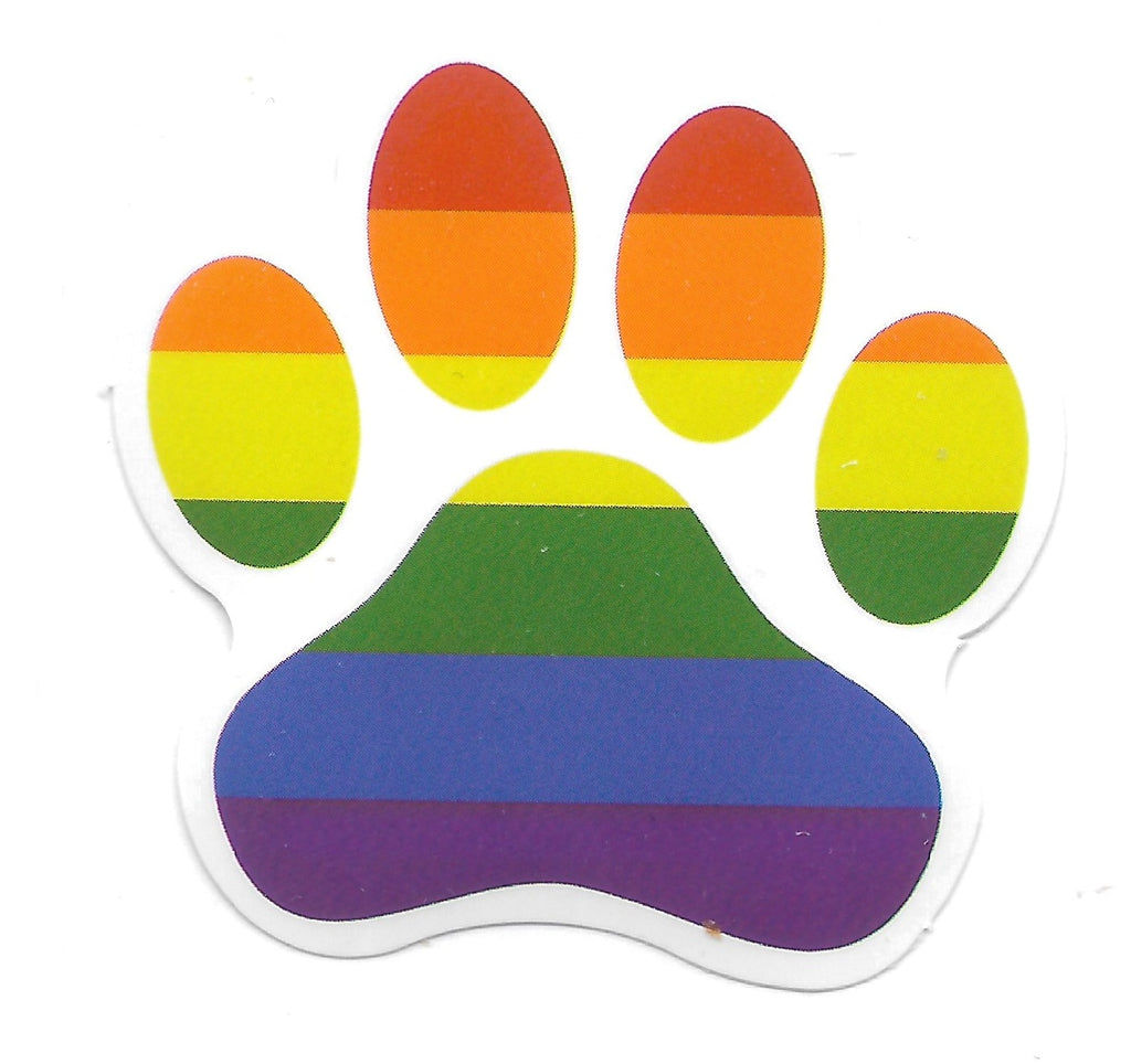 Rainbow Paw Print Sticker with NFC