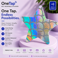 Star Silver White Iridescent Large Scales Smart Tags Wearable Sticker