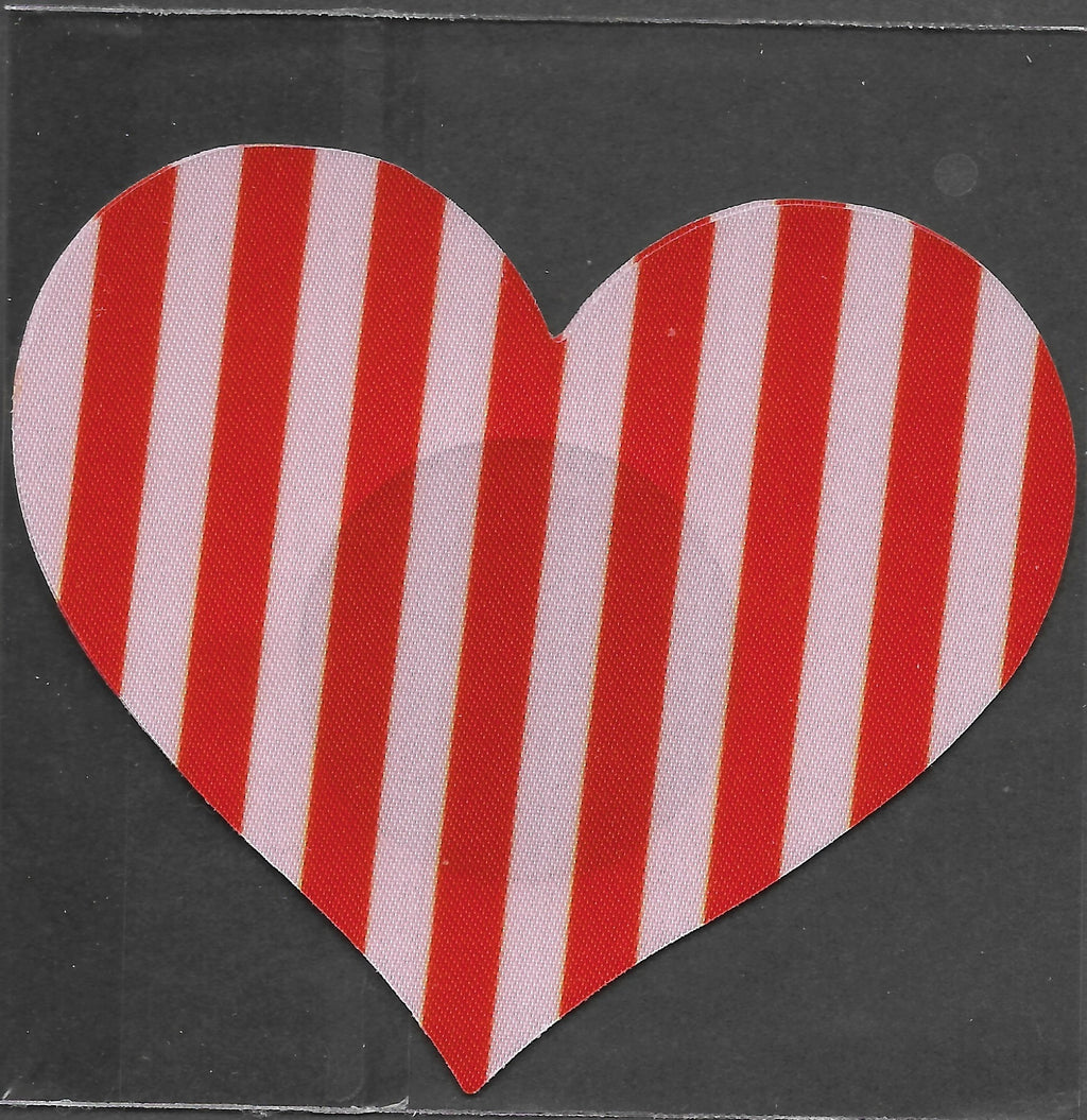 Heart Red White Stripes Smart Tags Wearable Sticker