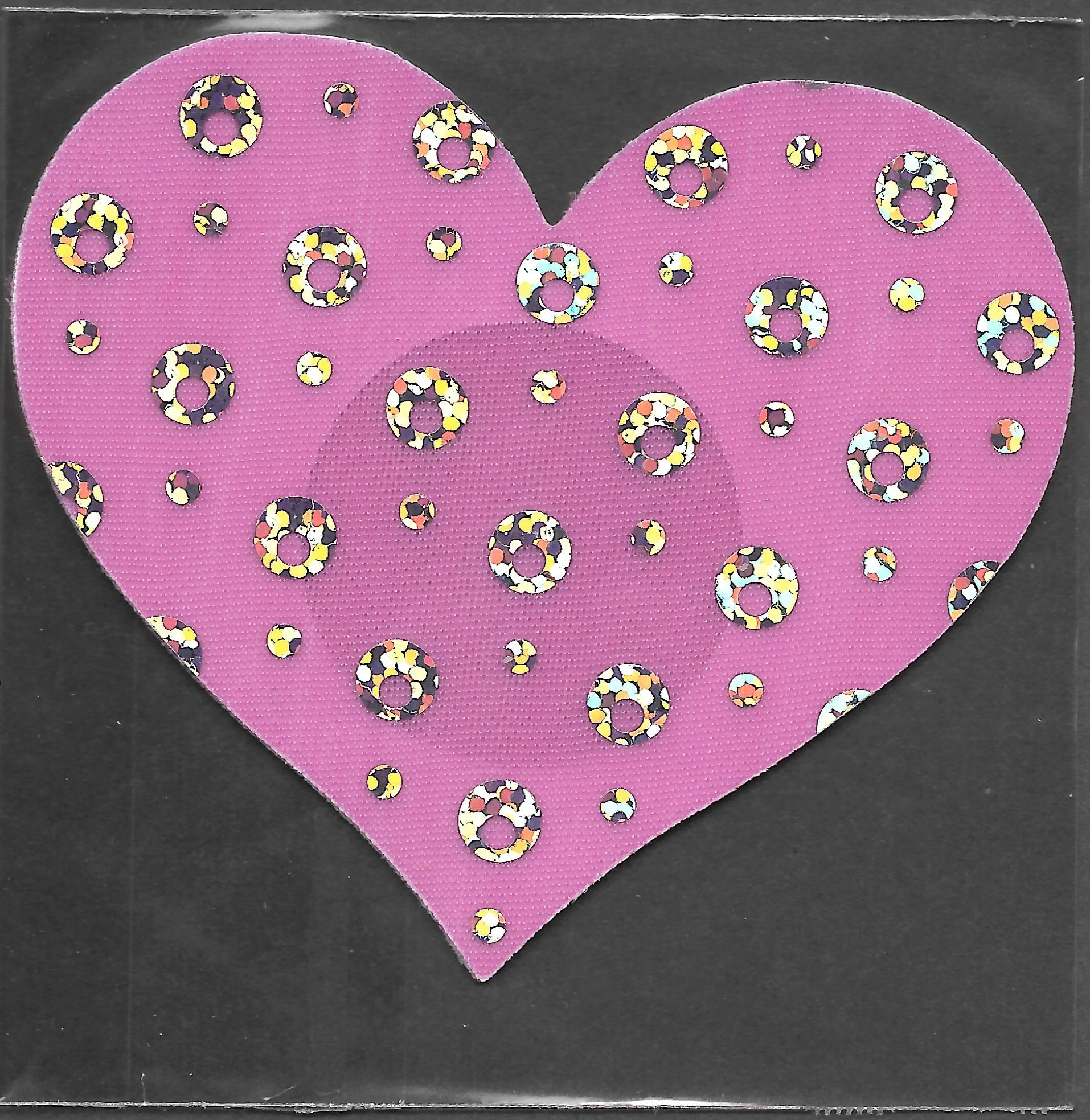 Heart Pink Silver Glitter Dots Smart Tags