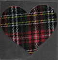 Heart Red Black Plaid Smart Tags