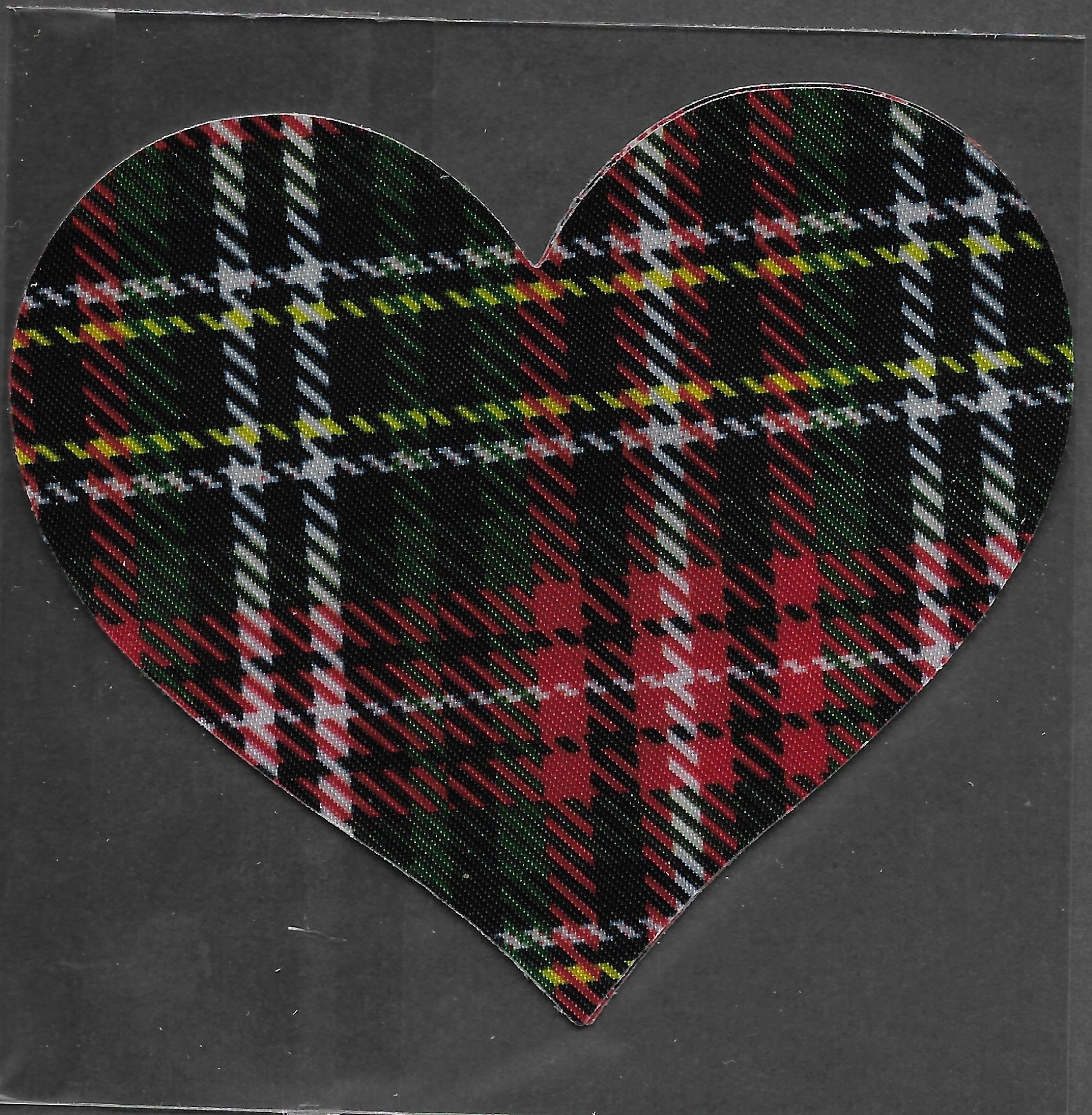 Heart Red Black Plaid Smart Tags
