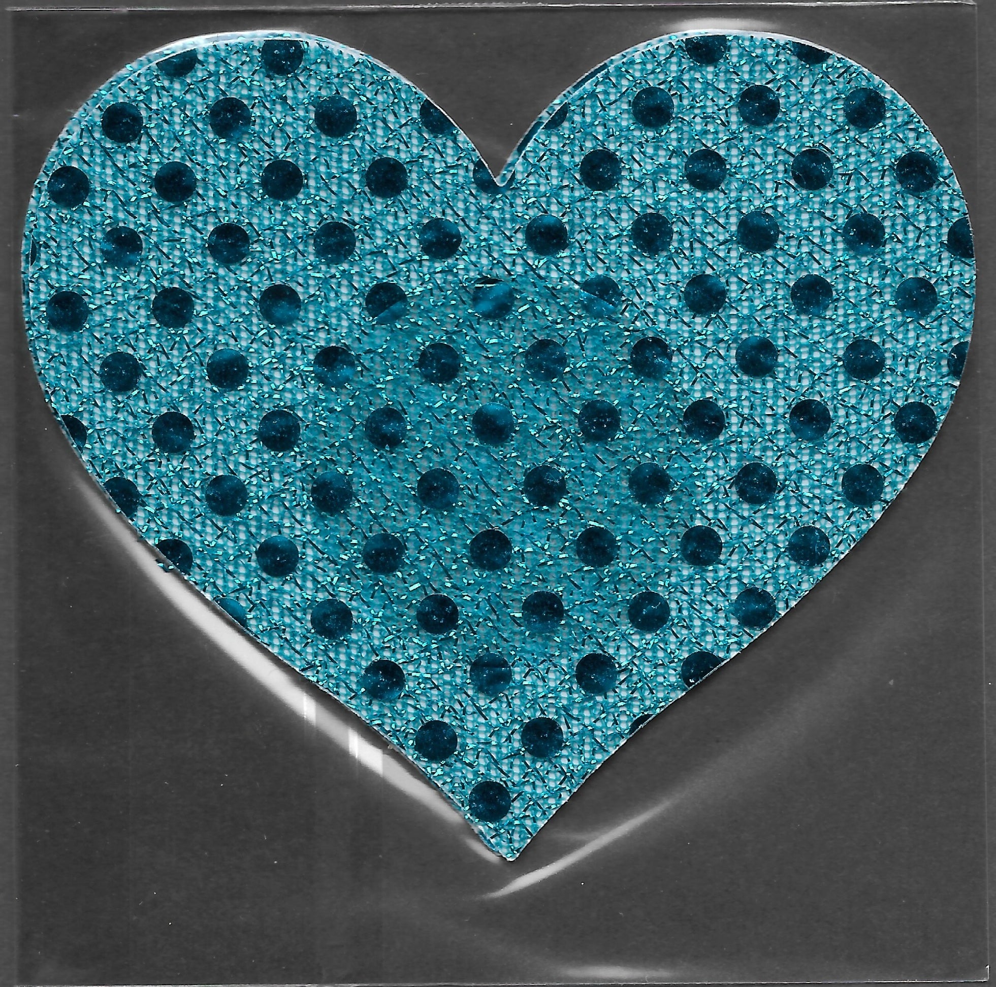 Heart Aqua Blue Glitter Dots Smart Tags