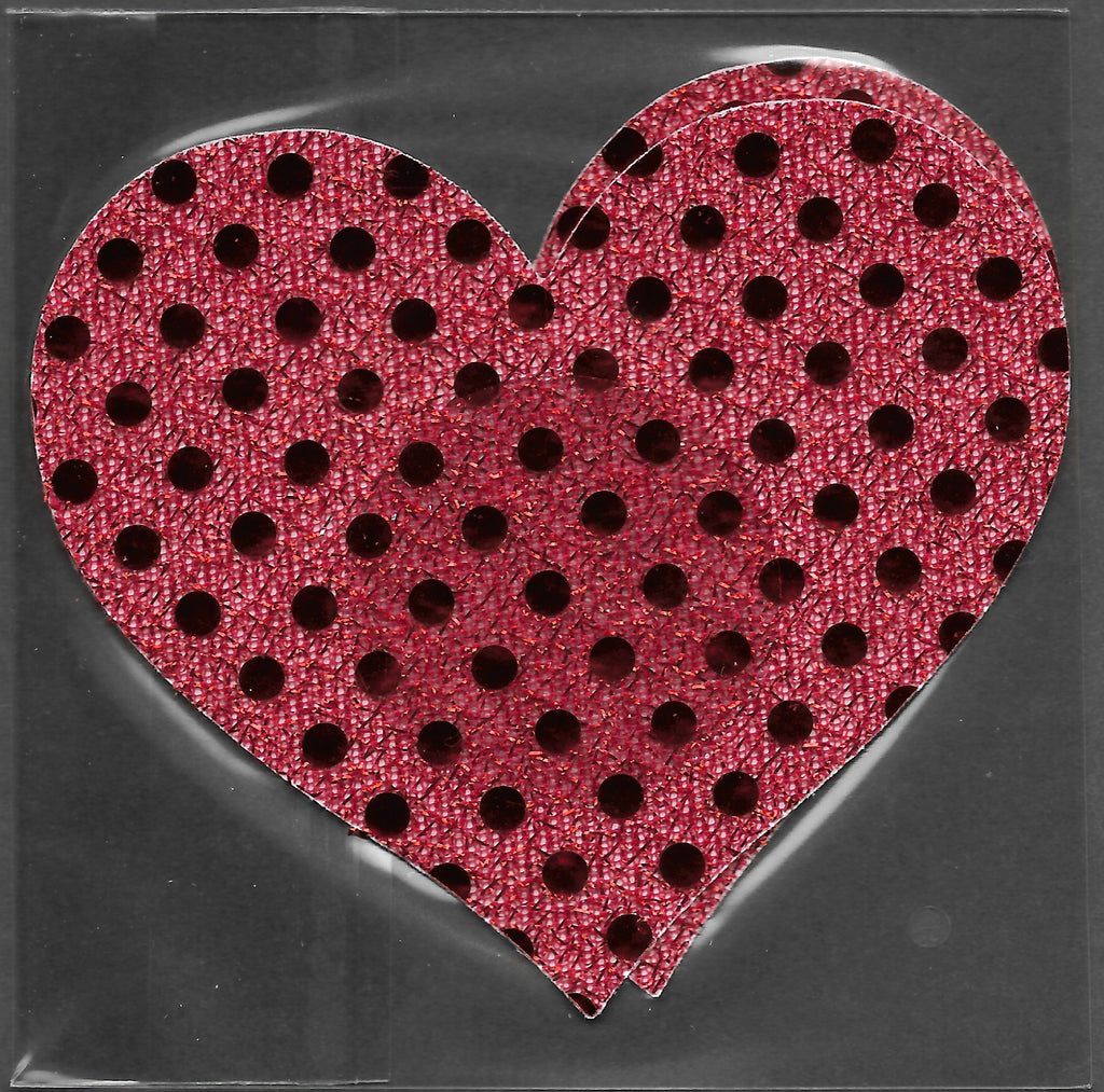 Heart Red Glitter Dots Smart Tags Wearable Sticker