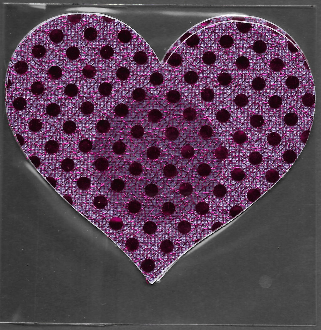 Heart Hot Pink Glitter Dots Smart Tags Wearable Sticker