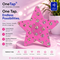 Star Pink Silver Glitter Dots Smart Tags Wearable Sticker