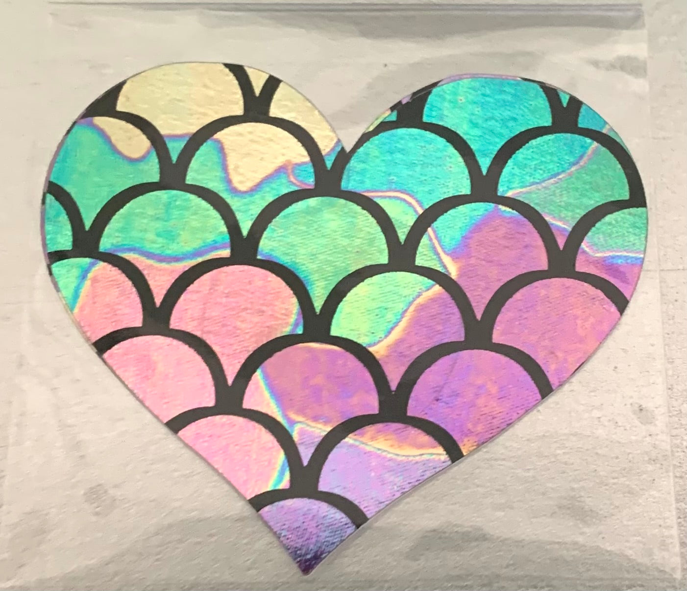 Heart Multi Mermaid Large Scales Smart Tags