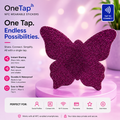 Butterfly Purple Glitter Smart Tags Wearable Sticker