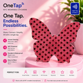 Butterfly Red Glitter Dots Smart Tags Wearable Sticker