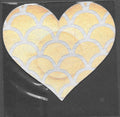 Heart Silver White Large Mermaid Scales Smart Tags
