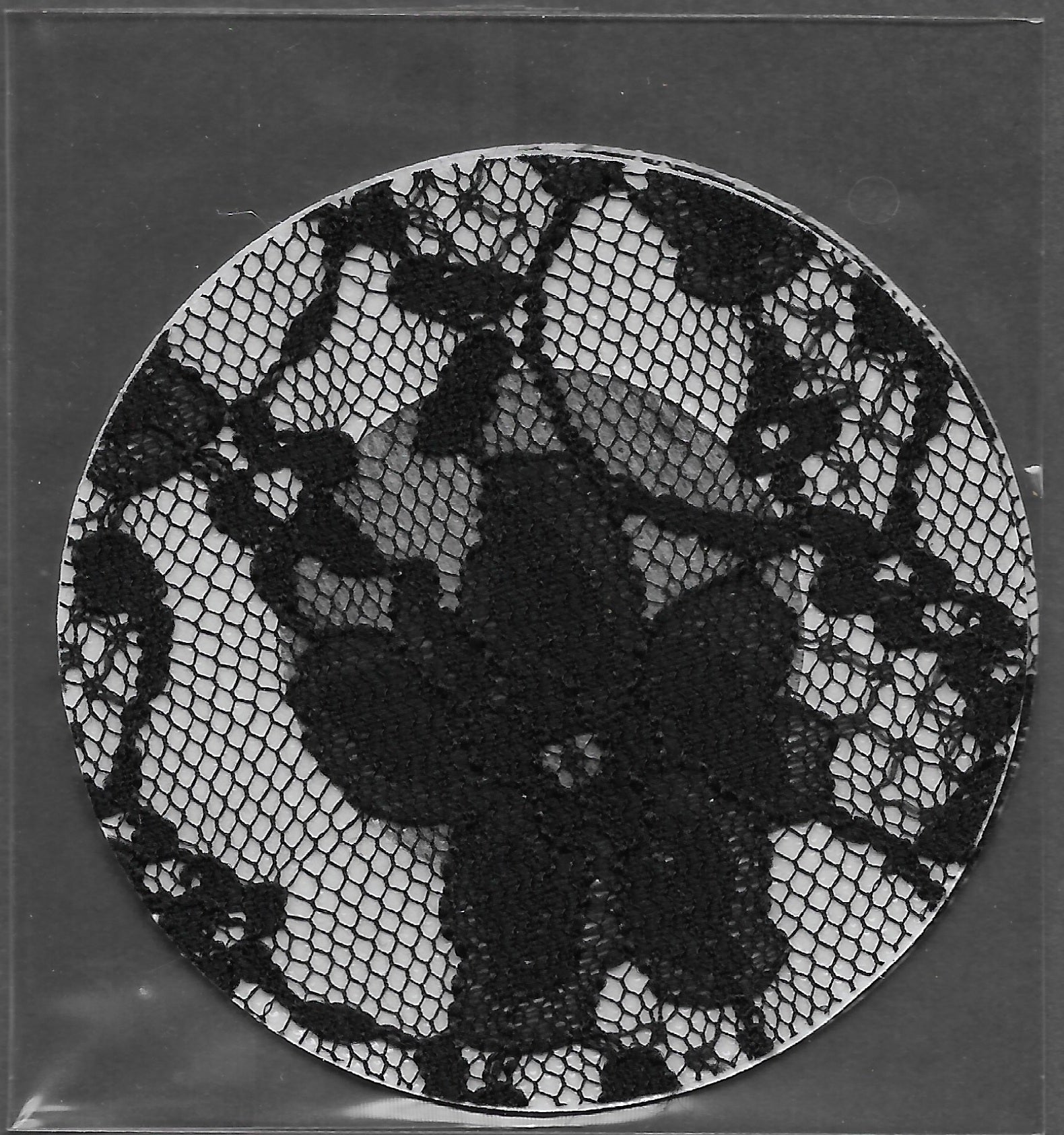 Round Black Lace Smart Tags