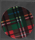 Round Red Plaid Smart Tags
