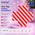 Cross Red White Stripes LG Smart Tags Wearable Sticker
