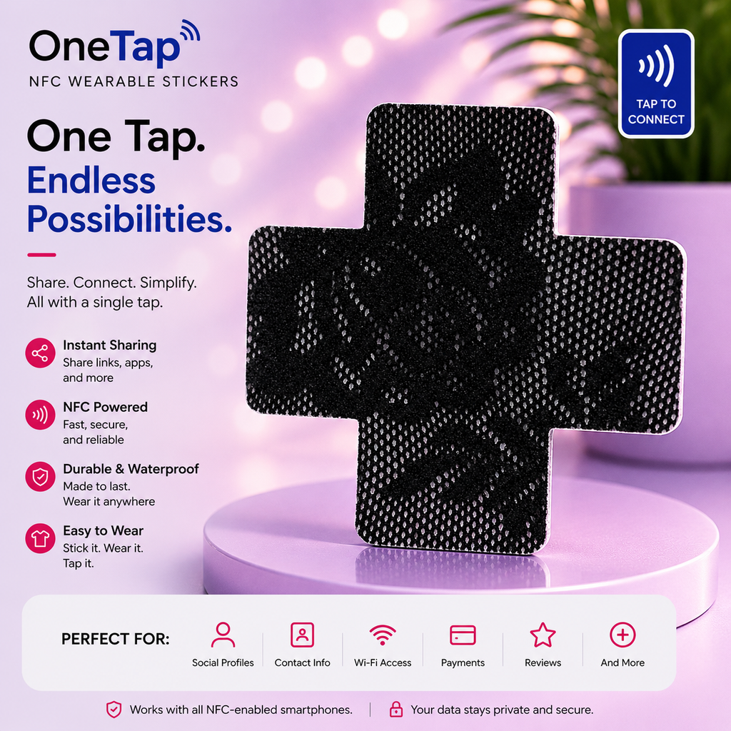 Cross Black Lace LG Smart Tags Wearable Sticker