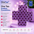 Cross Purple Glitter Dots MD Smart Tags Wearable Sticker