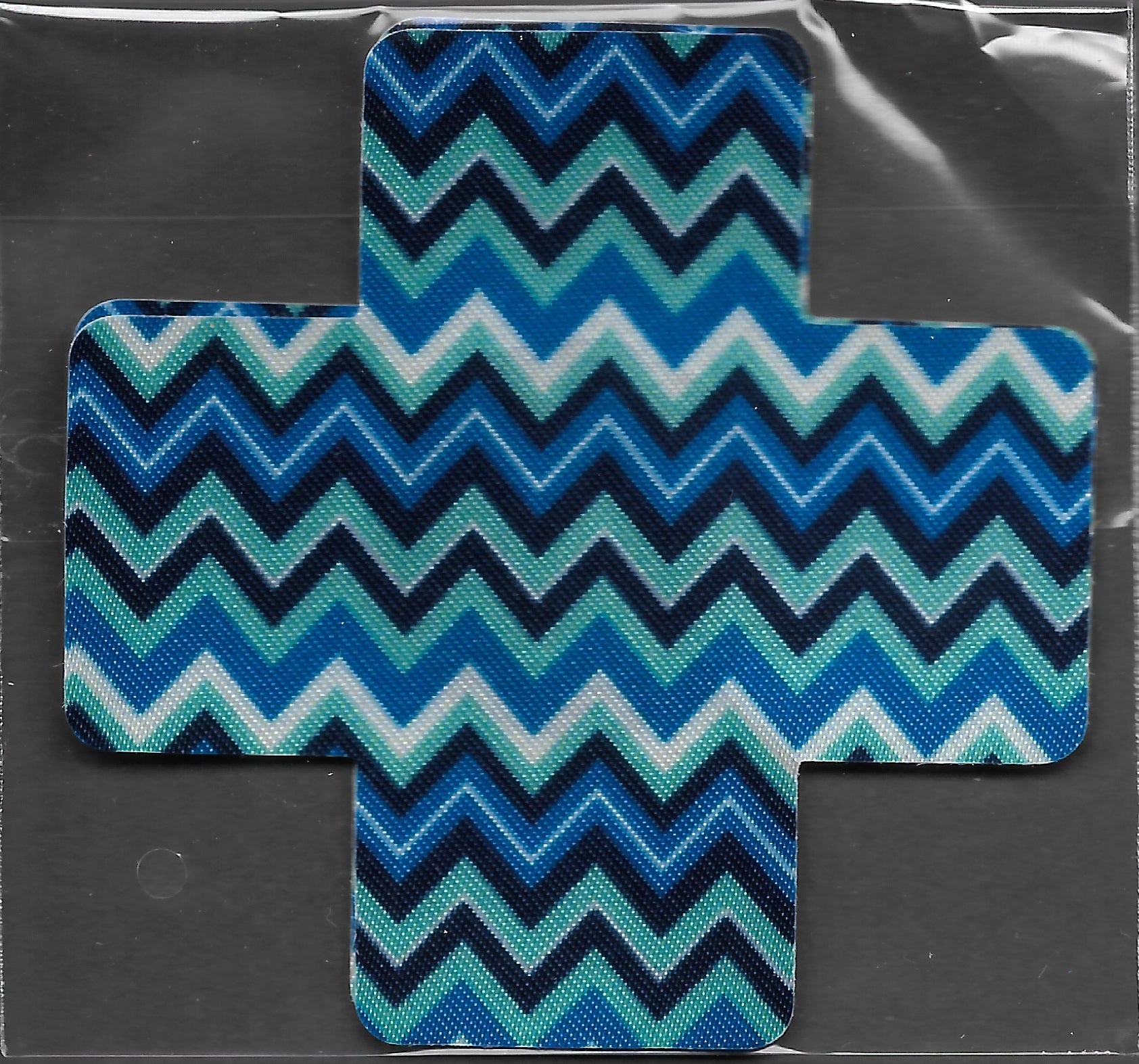 Cross Blue Black Chevron MD Smart Tags