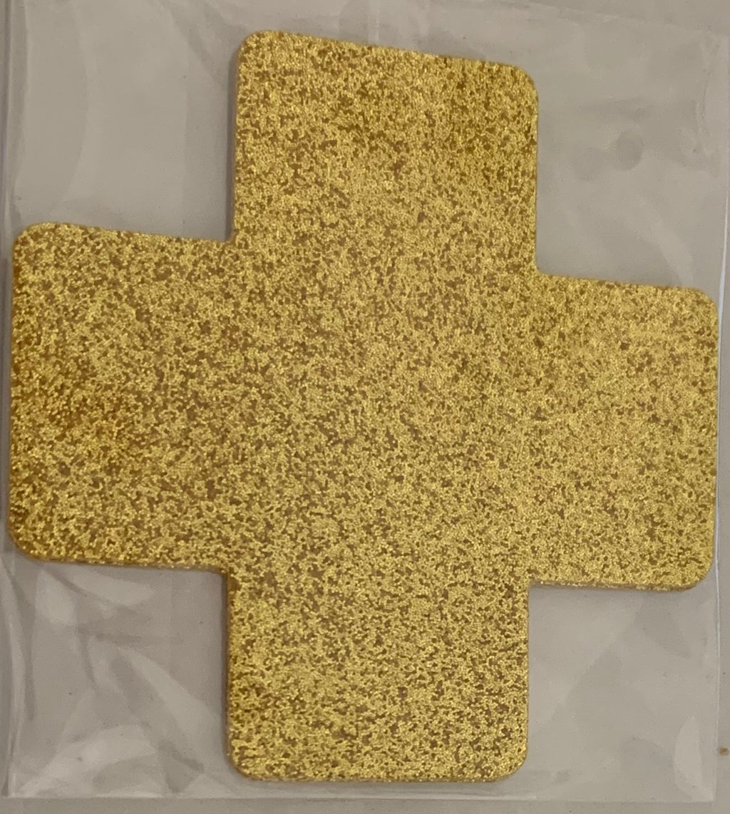 Cross Gold Glitter MD Smart Tags Wearable Sticker
