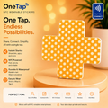 Cross Orange White Dots MD Smart Tags Wearable Sticker
