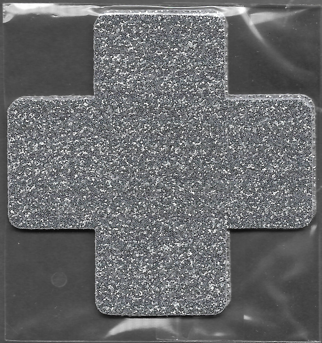 Cross Silver Glitter MD Smart Tag Wearable Sticker