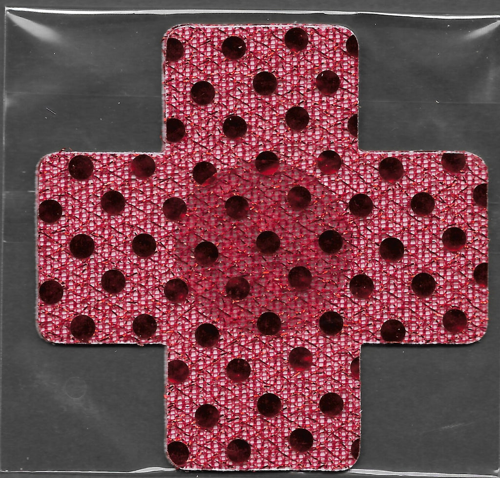 Cross Red Glitter Dots MD Smart Tags Wearable Sticker