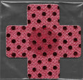 Cross Red Glitter Dots MD Smart Tags