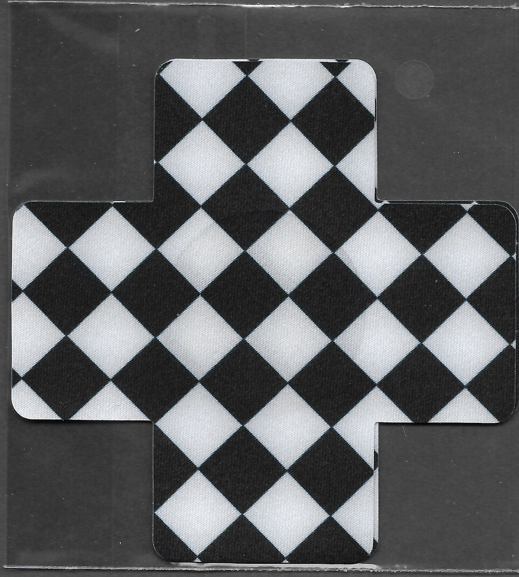 Cross Checker Black White LG Smart Tags Wearable Sticker