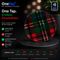 Round Red Plaid Smart Tags Wearable Sticker