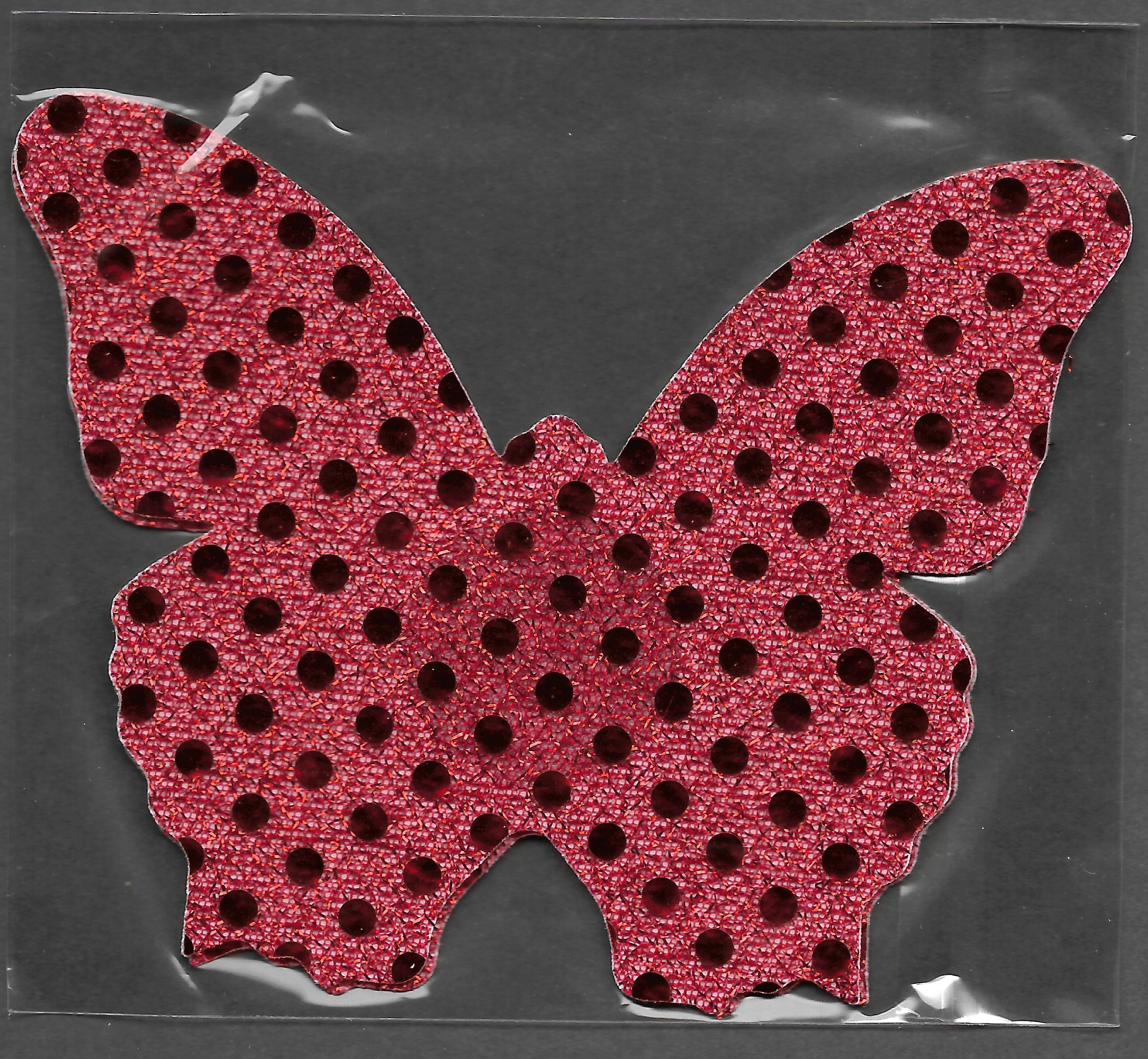 Butterfly Red Glitter Dots Smart Tags