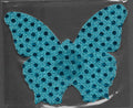 Butterfly Aqua Glitter Dots Smart Tags