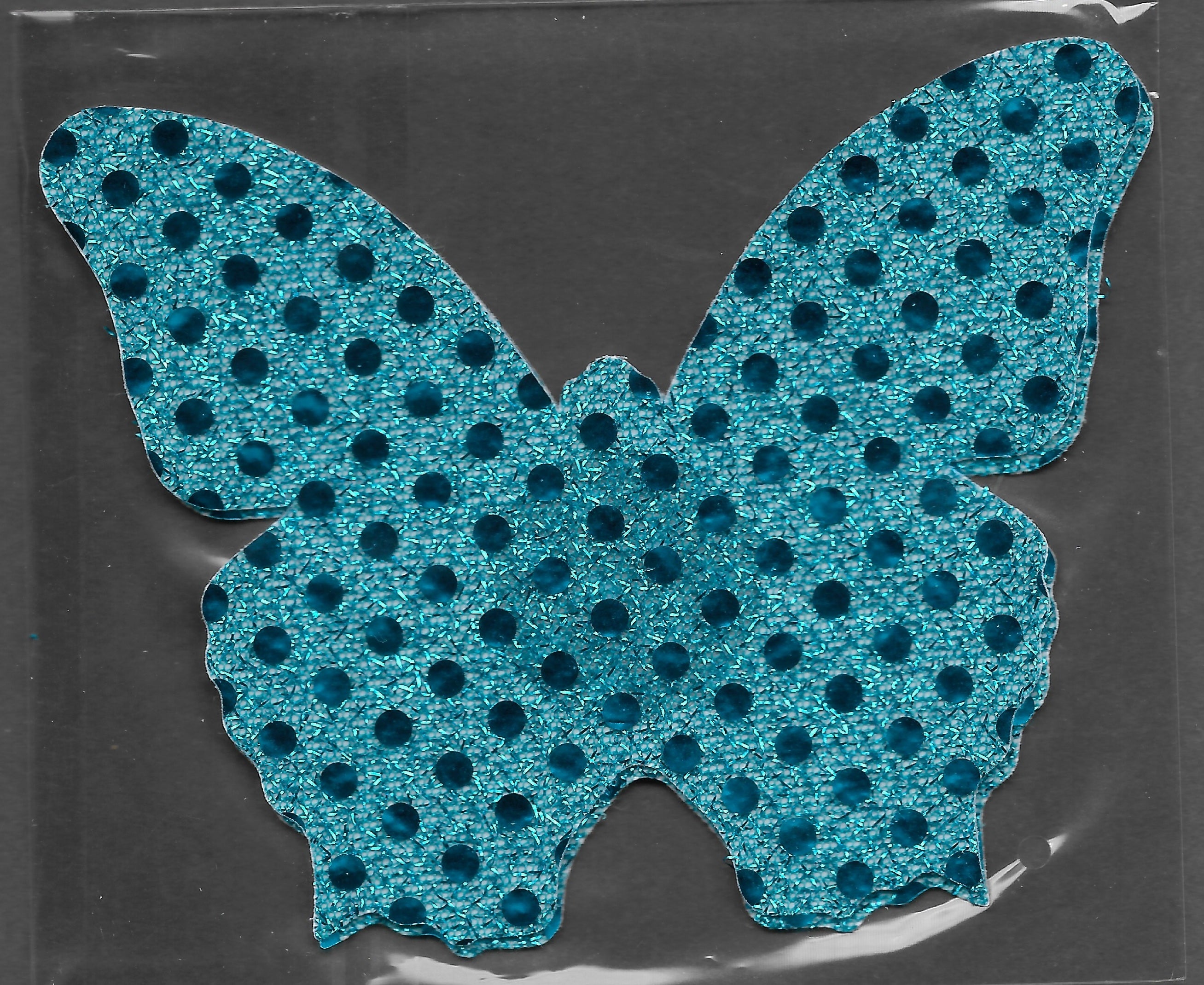 Butterfly Aqua Glitter Dots Smart Tags