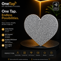 Heart Silver Glitter Smart Tags Wearable Sticker