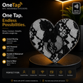 Heart Black Lace Smart Tags Wearable Sticker