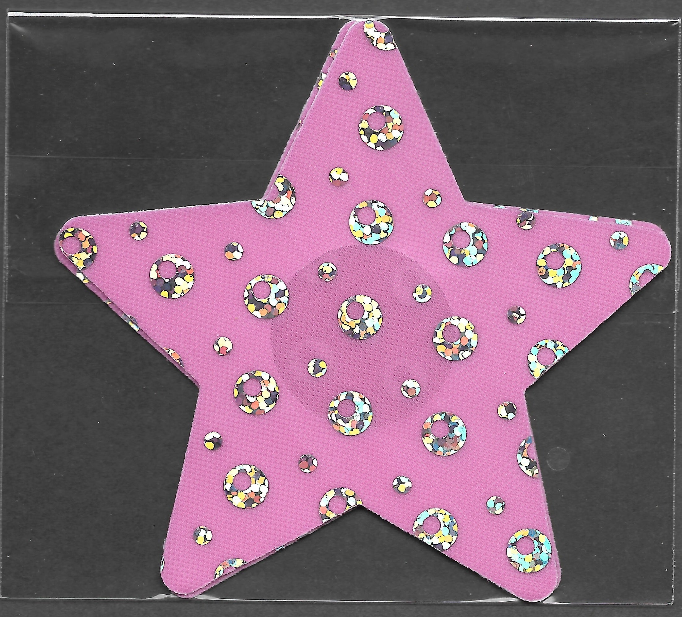 Star Pink Silver Glitter Dots Smart Tags