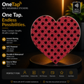 Heart Red Glitter Dots Smart Tags Wearable Sticker