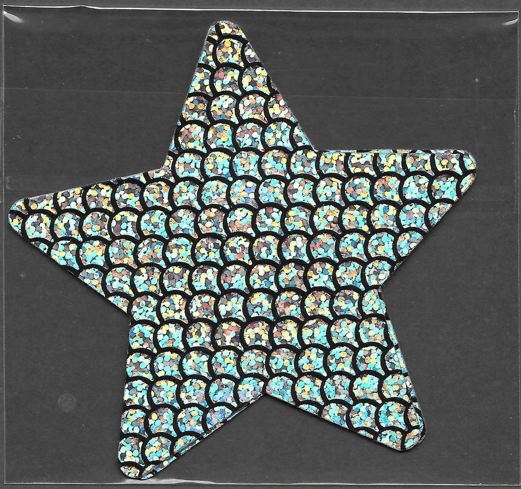 Star Silver Glitter Small Scales Smart Tags