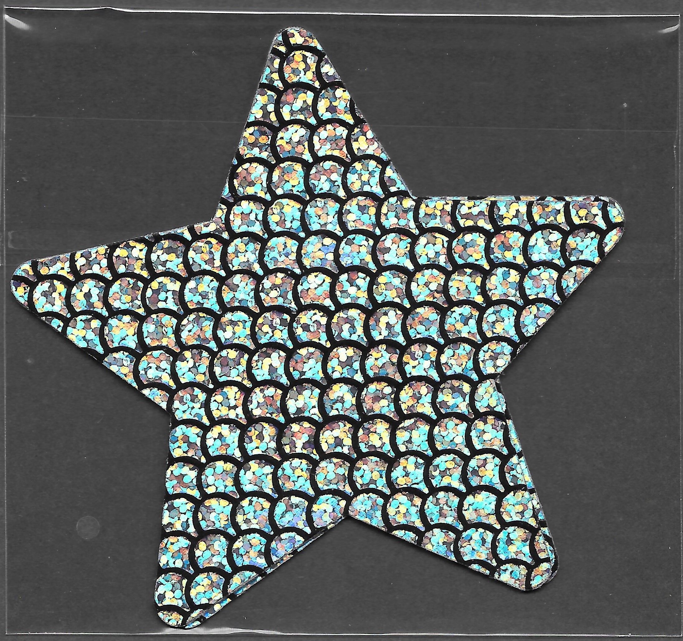 Star Silver Glitter Small Scales Smart Tags