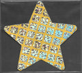 Star Orange Silver Check Glitter Smart Tags