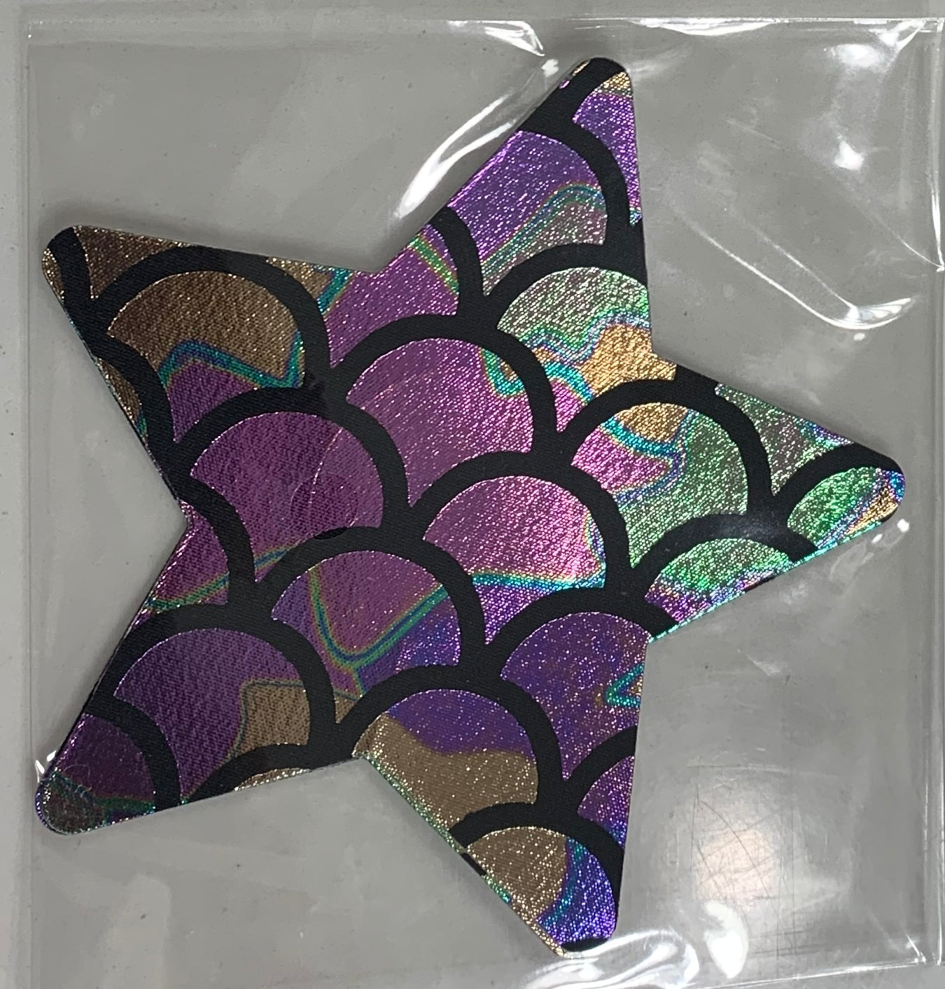 Star Multi Color Black Iridescent Large Scales Smart Tags